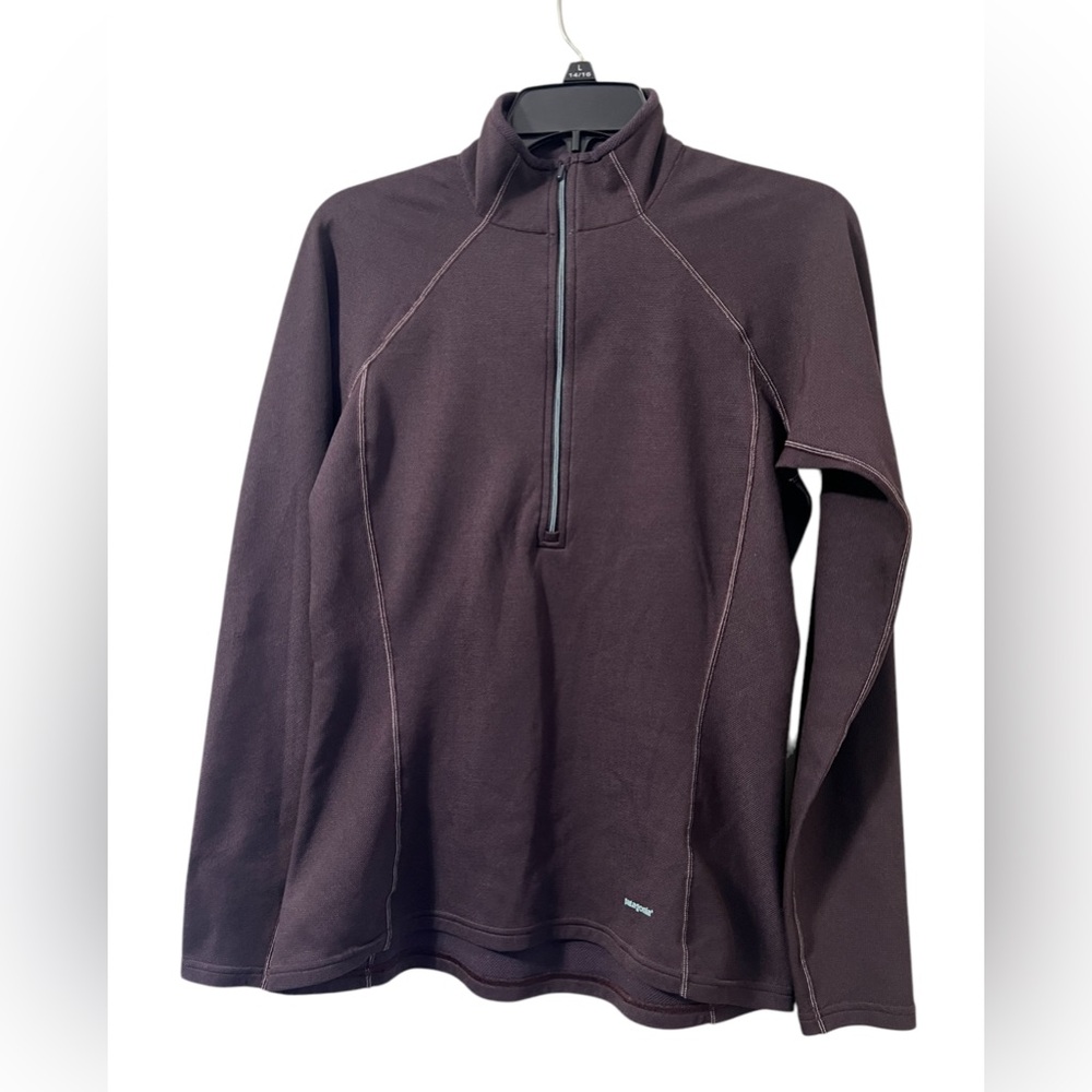 Patagonia Capilene 3 Half Zip-Neck Pullover Top Women’s M Dark Purple Midweight
